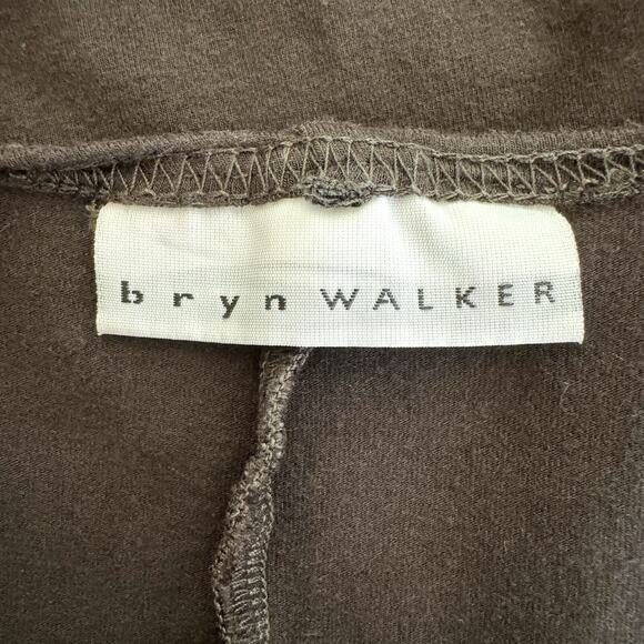 Bryn Walker Womens Rayon/Spandex Brown Wrap Top Sz Small Minimalist Contemporary - Picture 4 of 7
